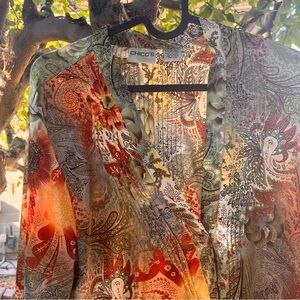 Medium Multicolor Bohemian Blouse by Chicos